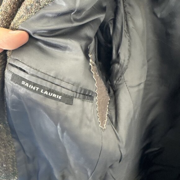 Saint Laurie Men 40S Short Tweed Wool Brown Blazer Sports Coat - Picture 7 of 7